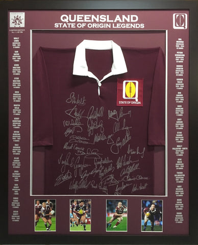  Signed - Queensland Legends - Rugby League - Blazed In Glory - 1