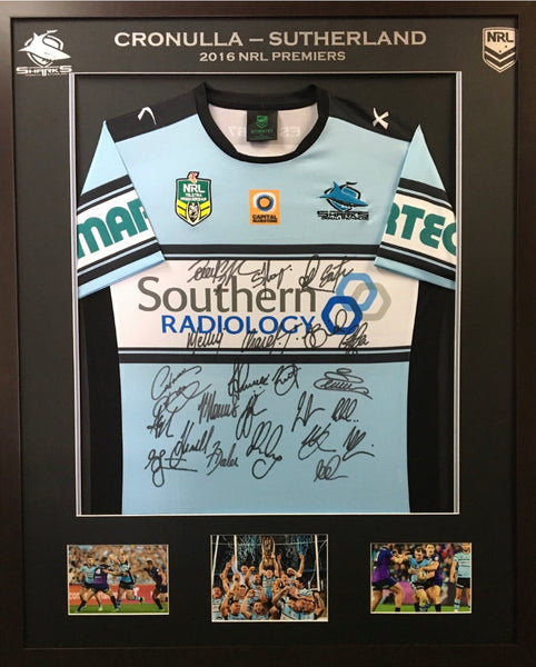 2016 NRL Premiers Cronulla Sharks Signed NRL Grand Final Team