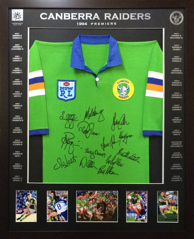  Signed - 1994 Canberra Raiders Premiers - Rugby League - Blazed In Glory - 1
