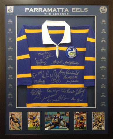  Signed - Parramatta Eels Legends - Rugby League - Blazed In Glory - 1
