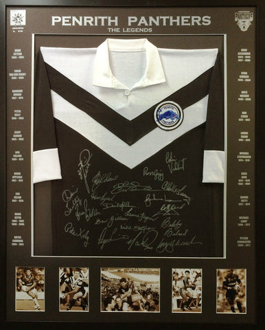  Signed - Penrith Panthers Legends - Rugby League - Blazed In Glory - 1