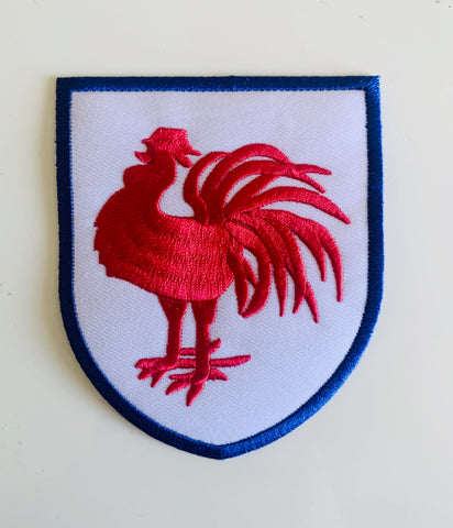 Roosters iron on patch